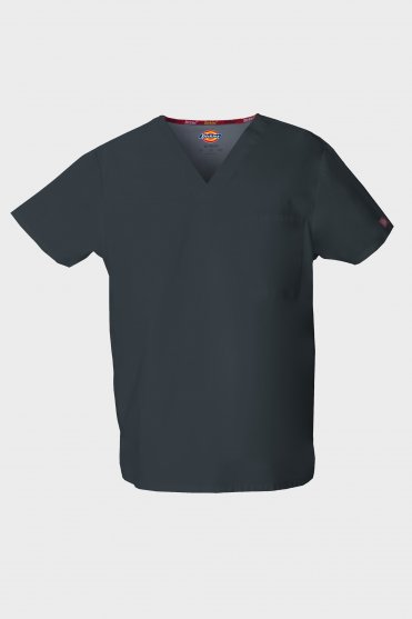 Dickies EDS Signature Unisex V-Neck Scrub Top, Pewter