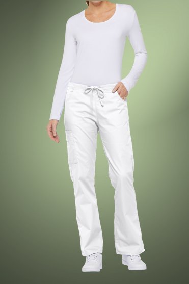 Dickies EDS Signature Women's Mid Rise Drawstring Scrub Trousers, White