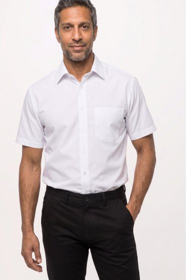 Disley Mens Regular Short Sleeve Shirt, White