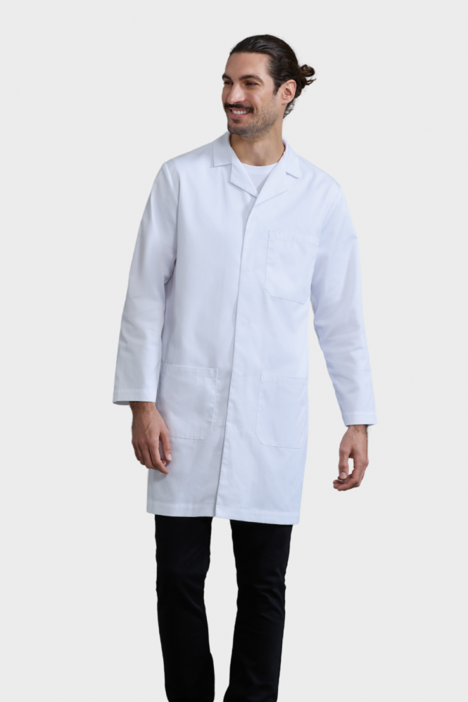 Essential 3-Pocket Work Coat, White