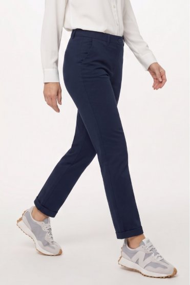 Front Row Women's Stretch Chino, Navy