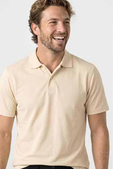 Henbury Men's Coolplus® Polo Shirt Natural