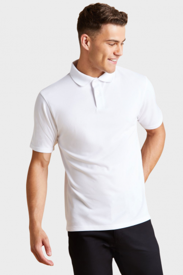 Henbury Men's Coolplus Polo Shirt, White