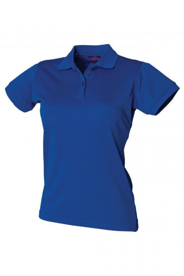Henbury Women's Coolplus Polo Shirt, Royal Blue