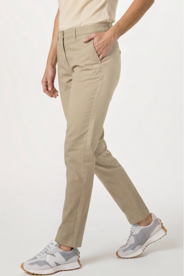 Henbury Women's Stretch Chinos, Stone