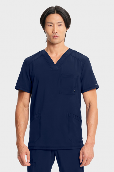 Infinity by Cherokee Men's V-Neck Scrub Top, Navy