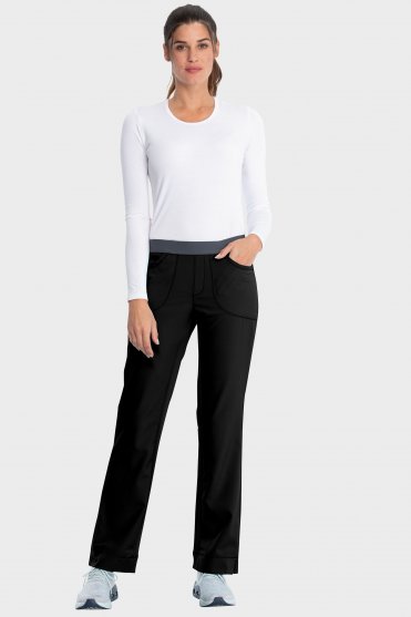 Infinity by Cherokee Women's Slim Pull-on Trouser, Black