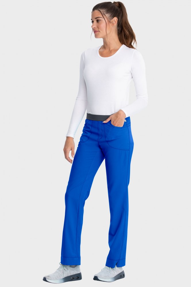 Infinity by Cherokee Women's Slim Pull-on Trouser, Royal