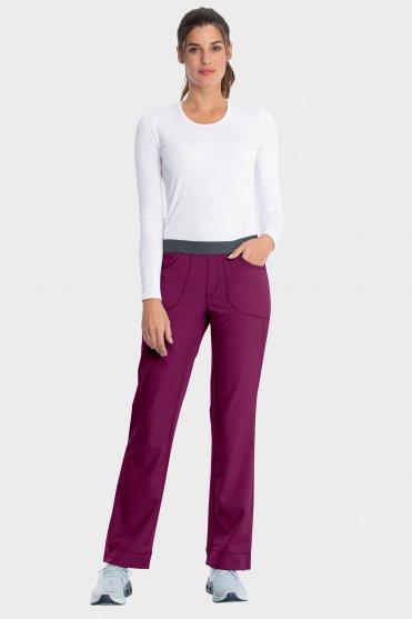 Infinity by Cherokee Women's Slim Pull-on Trouser, Wine