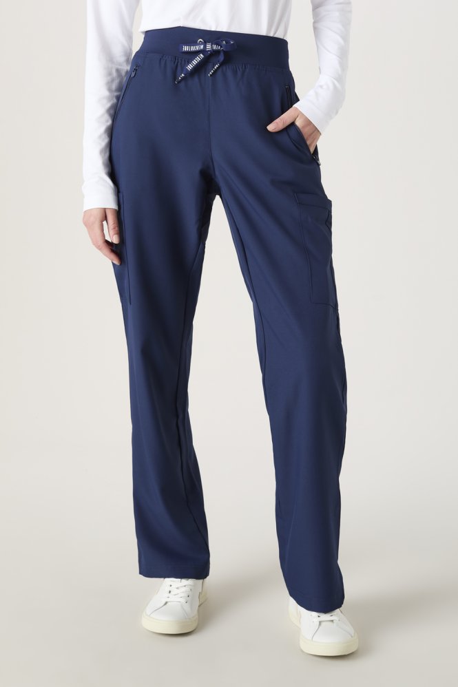 Med Couture Insight Women's Insight Straight Leg with Zip Pockets, Navy