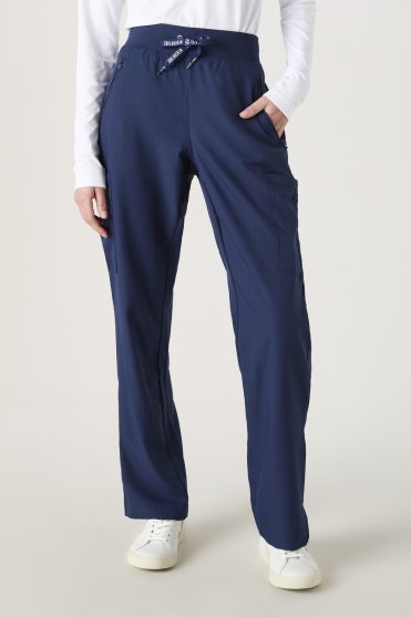 Med Couture Insight Women's Insight Straight Leg with Zip Pockets, Navy