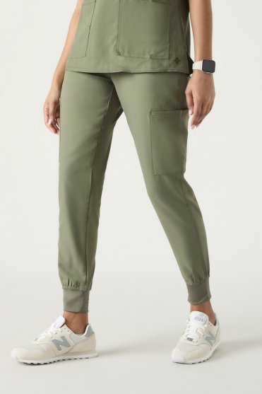 Med Couture Insight Women's Six Pocket Jogger, Olive