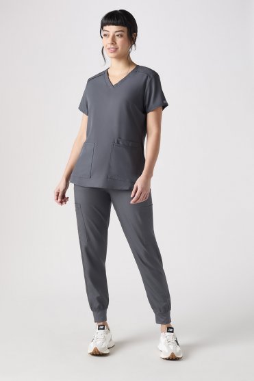Med Couture Insight Women's Six Pocket Jogger, Pewter