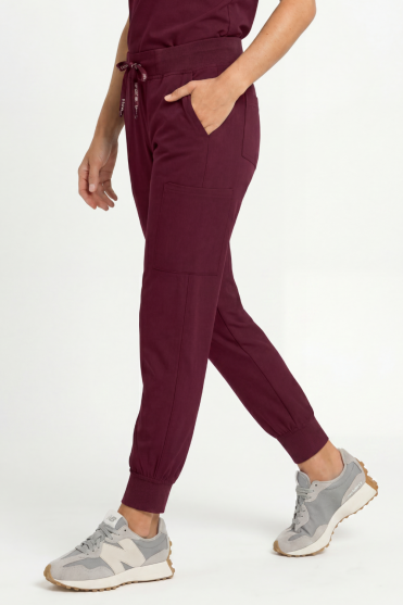 Med Couture Insight Women's Six Pocket Jogger, Tall Length, Wine