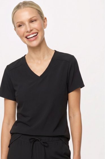 Med Couture Insight Women's Three Pocket Top, Black