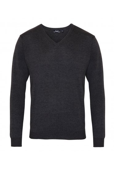 Men's V-Neck Jumper, Black