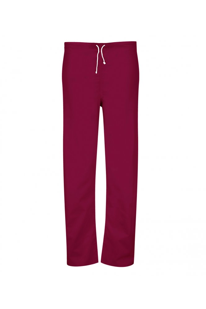Orbit Unisex Scrub Trousers, Burgundy