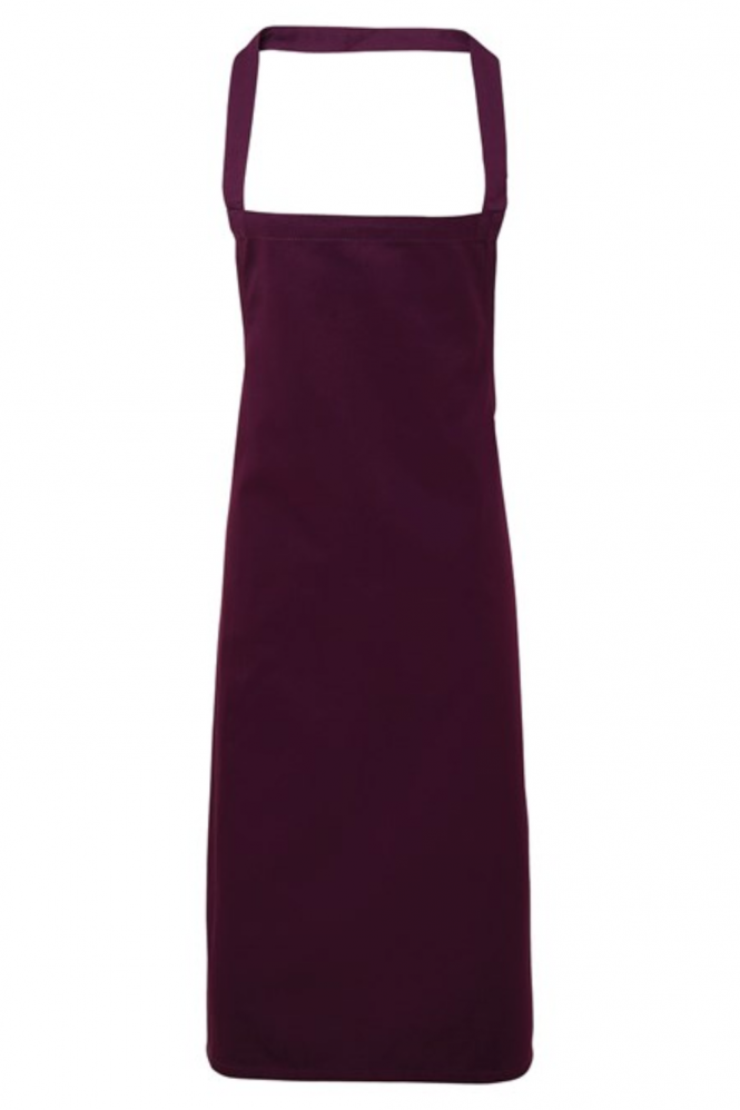 Premier 100% Organic Cotton Bib Apron, Aubergine
