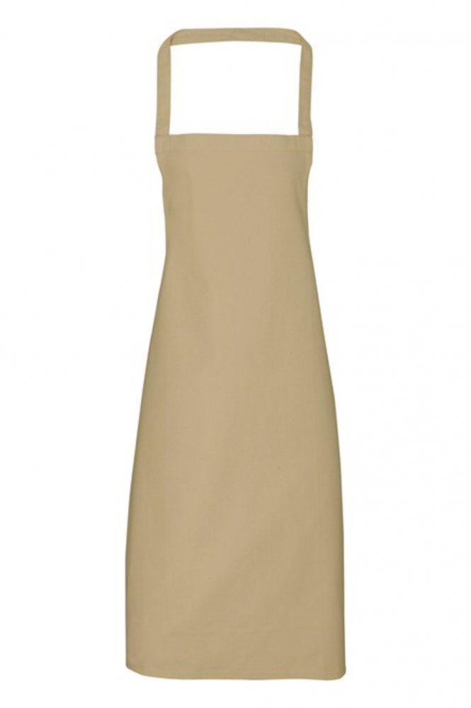 Premier 100% Organic Cotton Bib Apron, Khaki