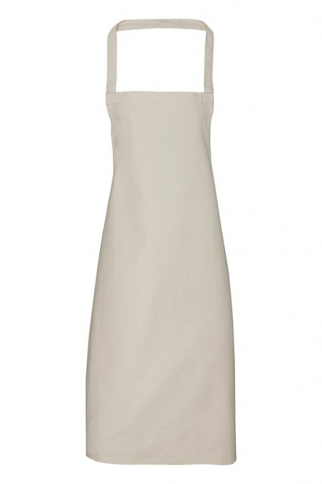 Premier 100% Organic Cotton Bib Apron, Natural