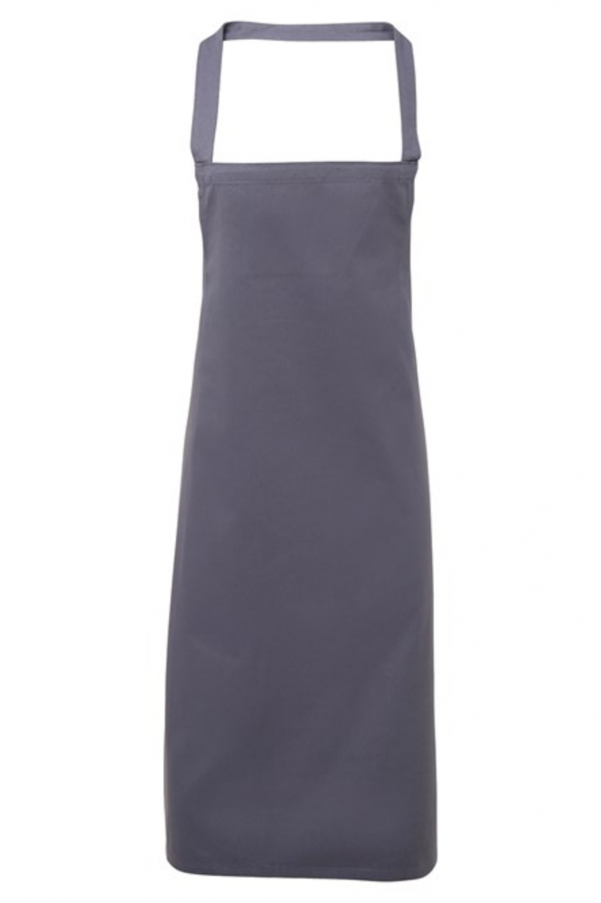 Premier 100% Organic Cotton Bib Apron, Steel