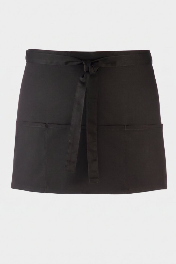 Premier Colours 3 Pocket Apron, Black