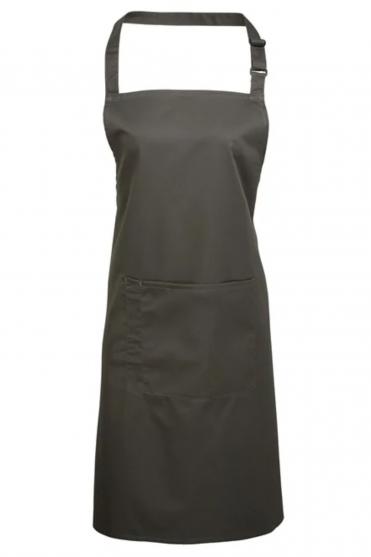 Premier Colours Bib Apron with Pocket, Dark Grey