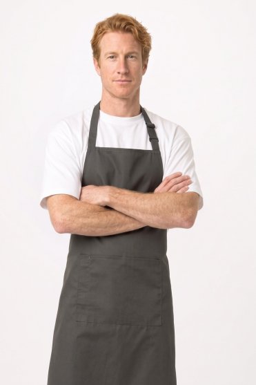 Premier Colours Bib Apron with Pocket, Dark Grey