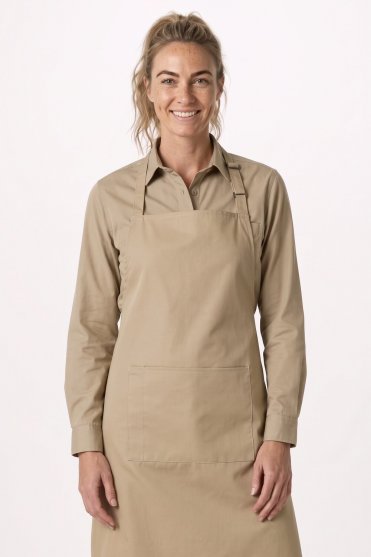 Premier Colours Bib Apron with Pocket, Khaki