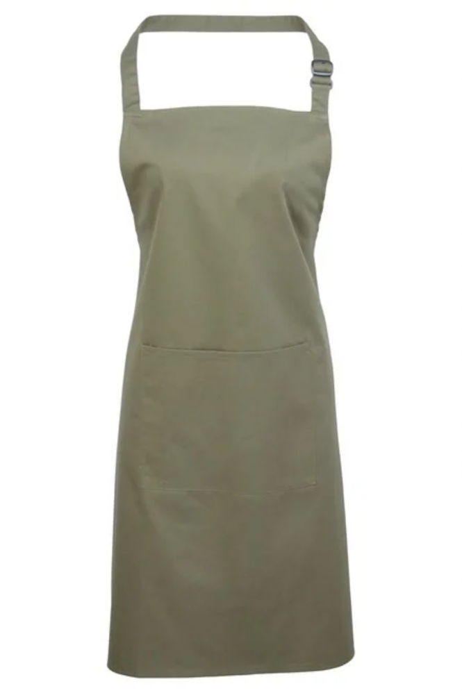 Premier Colours Bib Apron with Pocket, Sage