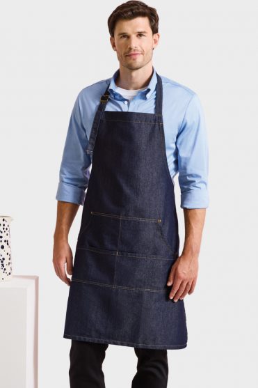 Premier Denim Bib Apron, Indigo Denim