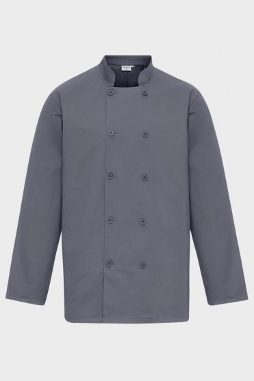 Premier Long Sleeve Chefs Jacket, Grey Steel