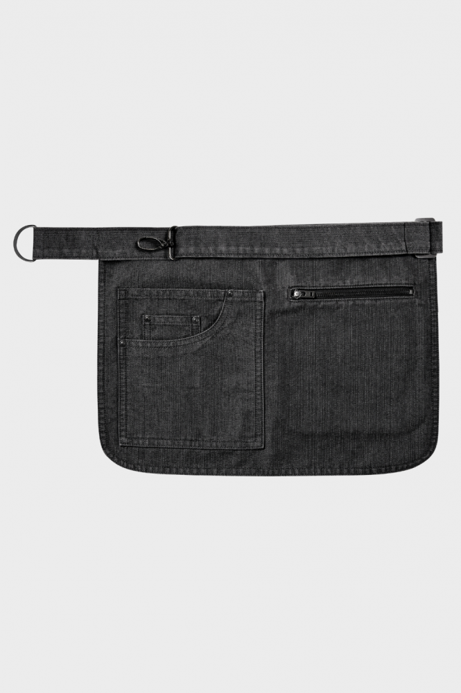 Premier Metro Utility Hip Apron with Pockets, Black Denim