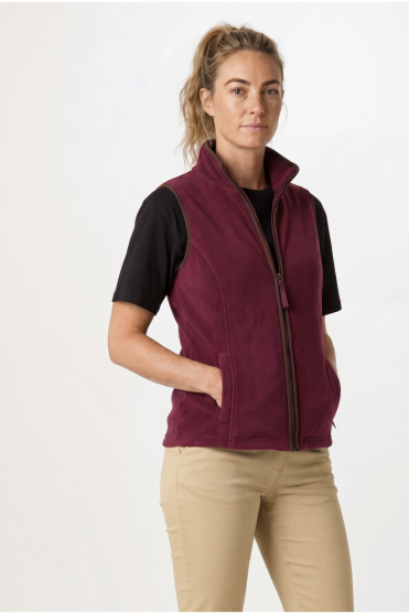 Premier Women's Artisan Fleece Gilet, Burgundy