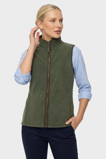 Premier Women's Artisan Fleece Gilet, Moss