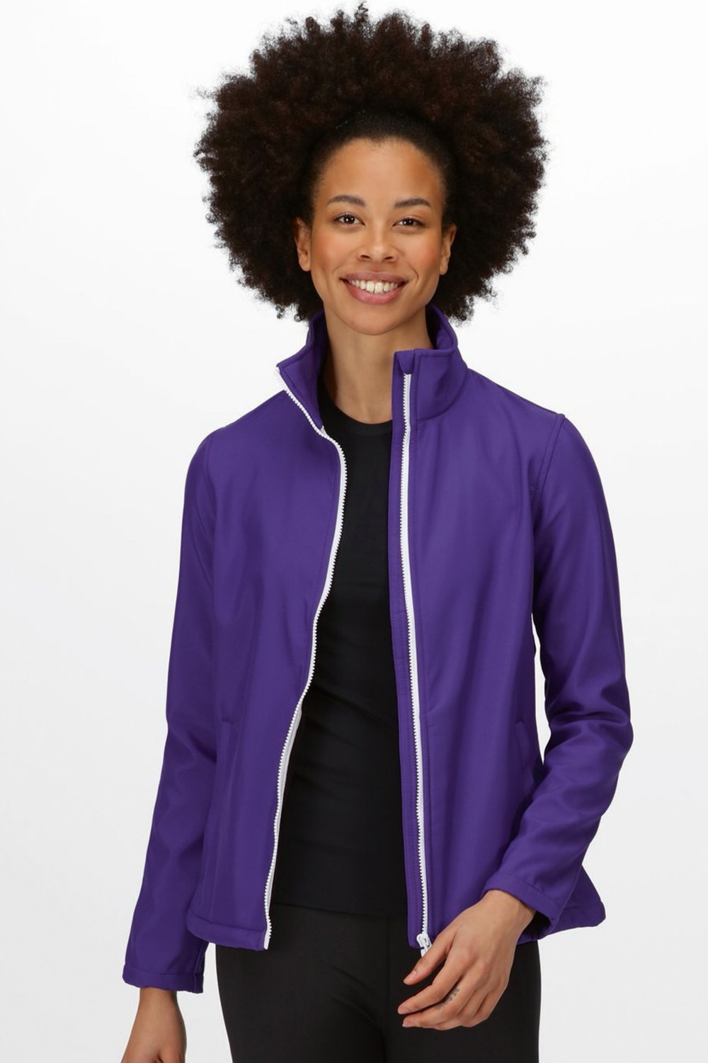 Regatta Women's Ablaze Printable Softshell Jacket, Purple Colour: Purple, : 12