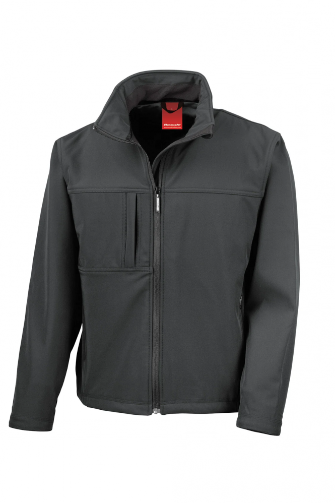 Result Men's Classic Softshell Jacket, Black