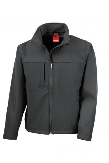 Result Men's Classic Softshell Jacket, Black