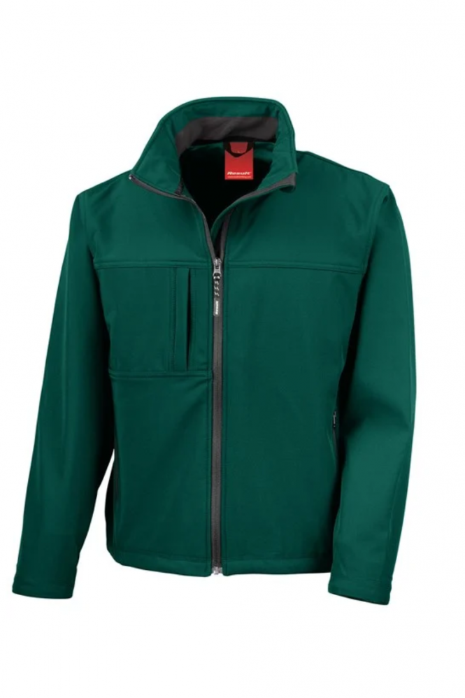 Result Men's Classic Softshell Jacket, Bottle Green