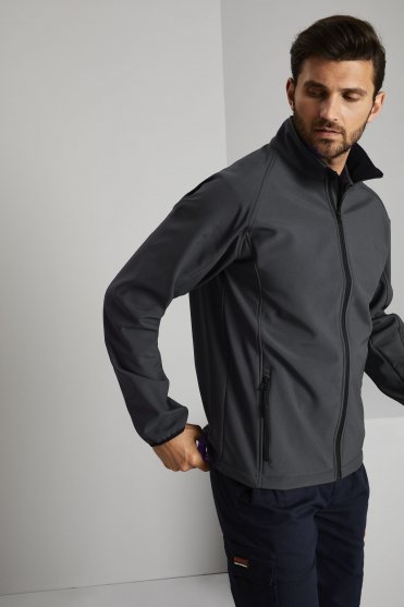 Result Men's Core Printable Softshell Jacket, Charcoal/Black