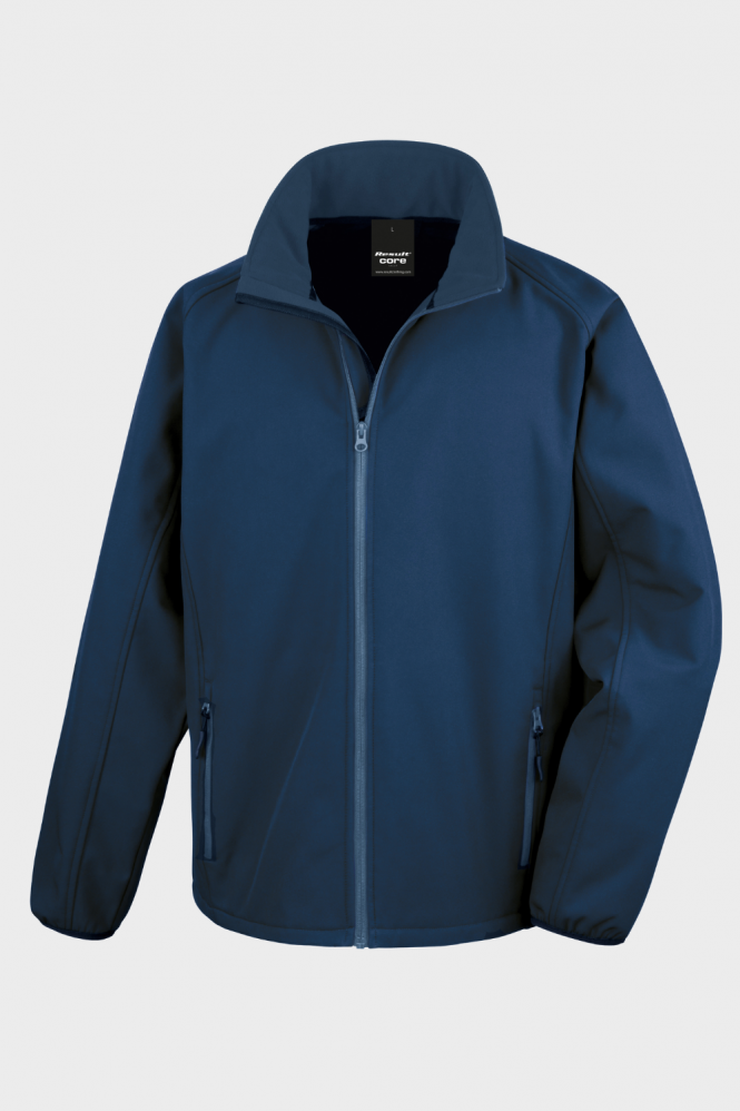 Result Men's Core Printable Softshell Jacket, Navy/Navy