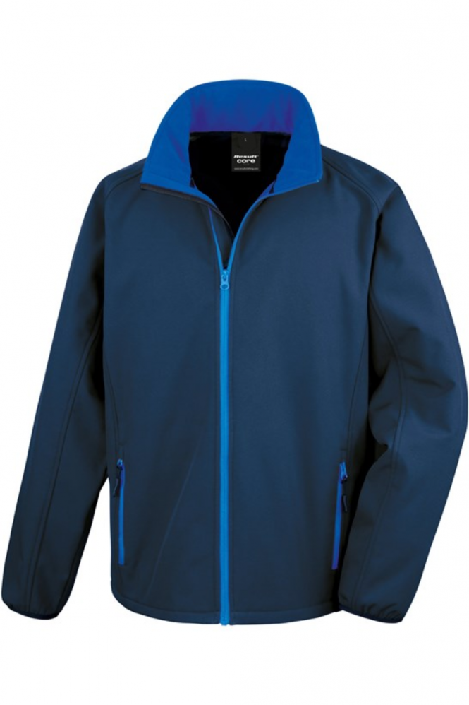 Result Men's Core Printable Softshell Jacket, Navy/Royal