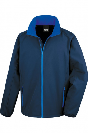 Result Men's Core Printable Softshell Jacket, Navy/Royal