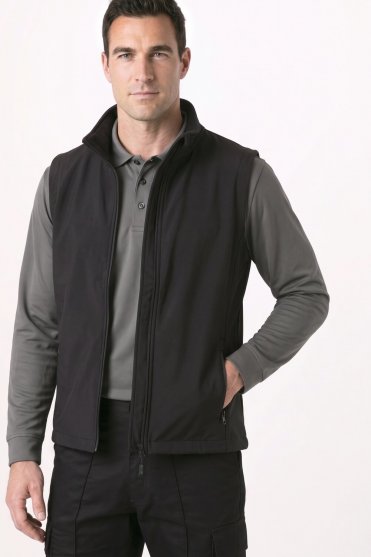 Result Men's Printable Softshell Bodywarmer, Black