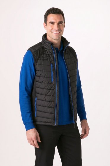 Result Unisex Compass Padded Softshell Gilet, Black/Royal