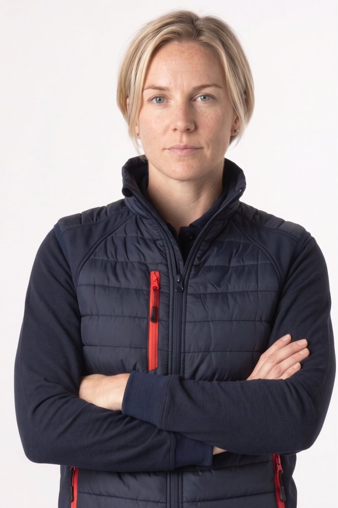 Result Unisex Compass Padded Softshell Gilet, Navy/Red