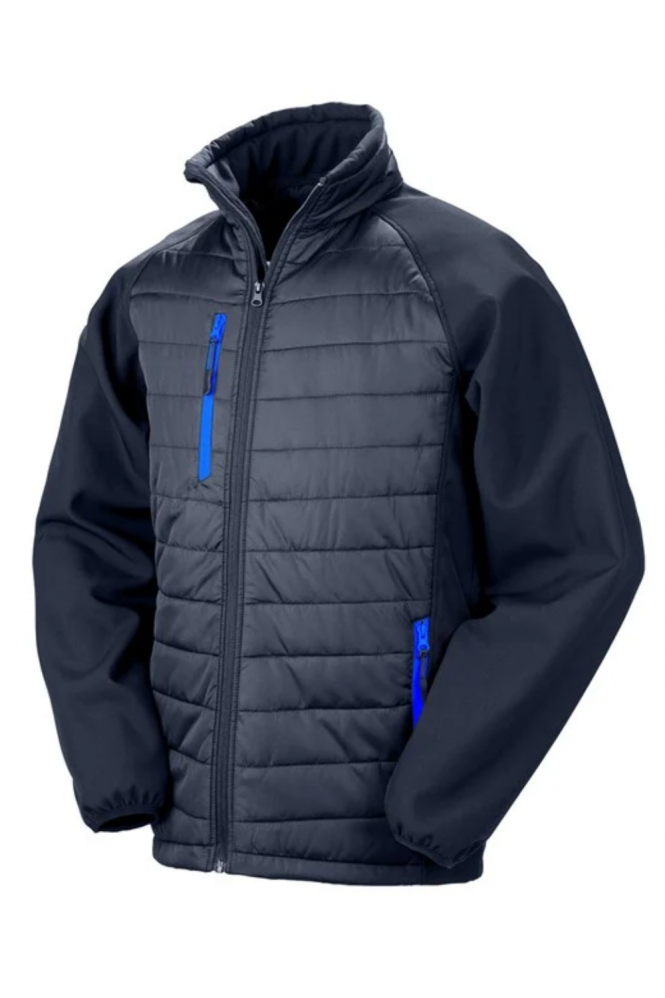 Result Unisex Compass Padded Softshell Jacket, Navy/Royal