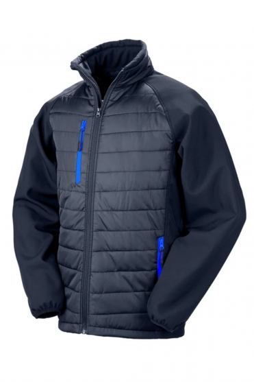 Result Unisex Compass Padded Softshell Jacket, Navy/Royal