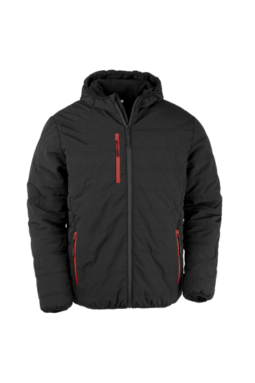 Result Unisex Compass Padded Winter Jacket, Black/Red