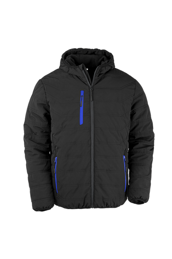 Result Unisex Compass Padded Winter Jacket, Black/Royal